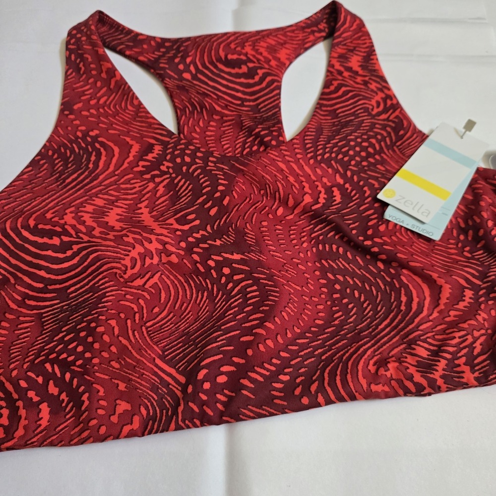 Zella Racerback Yoga Bra Women's Sz XL Moisture Wicking Stretch Medium Support